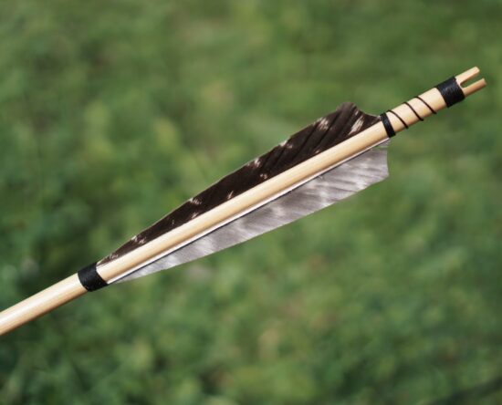 arrow feather stock selective focus