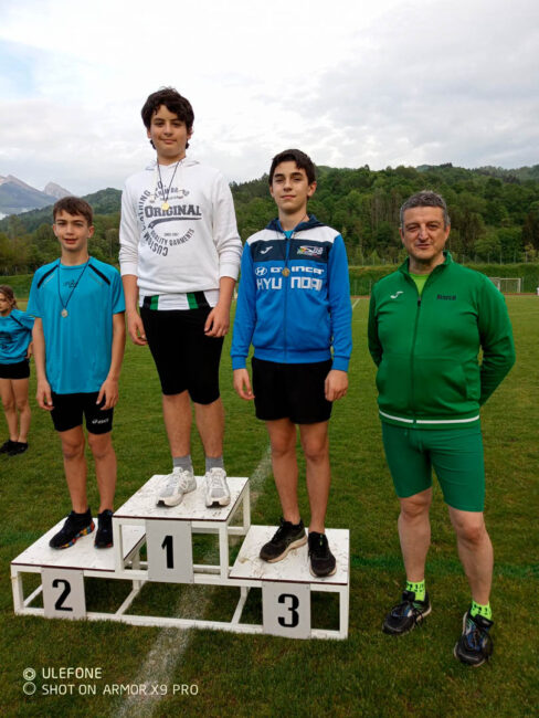 Al campionato società ragazzi di atletica tenutosi a Puos D’Alpago in data sabato 14 maggio Filippo Kete ha conquistato il primo posto nel getto del peso ed inoltre hanno partecipato Elisabetta Aurora Sofia Orfeo Elisa Marzo Zardini e Giulio Imperatore