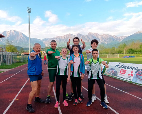 Al campionato società ragazzi di atletica tenutosi a Puos D’Alpago in data sabato 14 maggio Filippo Kete ha conquistato il primo posto nel getto del peso ed inoltre hanno partecipato Elisabetta Aurora Sofia Orfeo Elisa Marzo Zardini e Giulio Imperatore